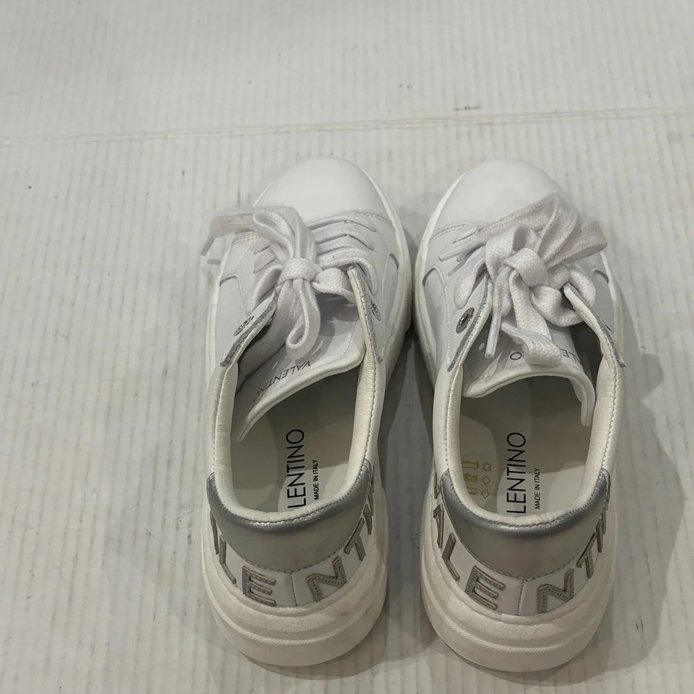 VALENTINO BY MARIO VALENTINO Alice Low Top Sneaker In White Ologram Size 6.5_12